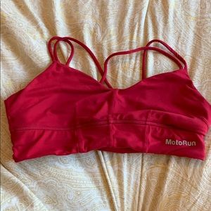 MotoRun Red Sports Bra Medium